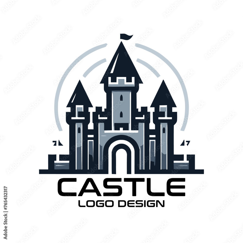 Castle Vector Logo Design