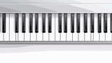 A closeup shot of the piano keys 