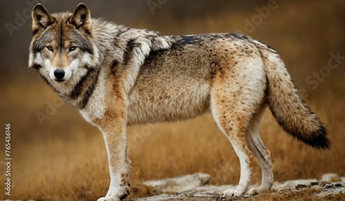 Fantasy Illustration of a wild animal wolf. Digital art style wa