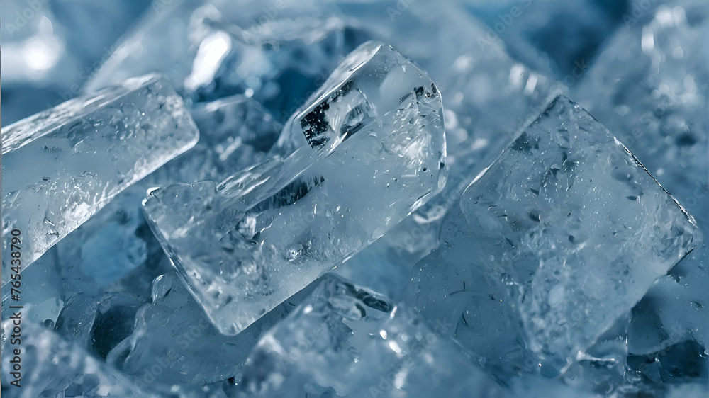 ice texture close up in the macro detail
