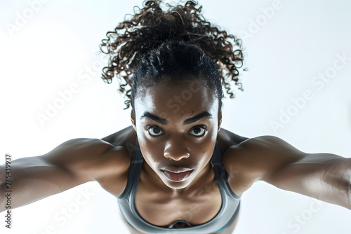 Empowered Fitness: Embracing Strength and Flexibility with a Confident Black Woman