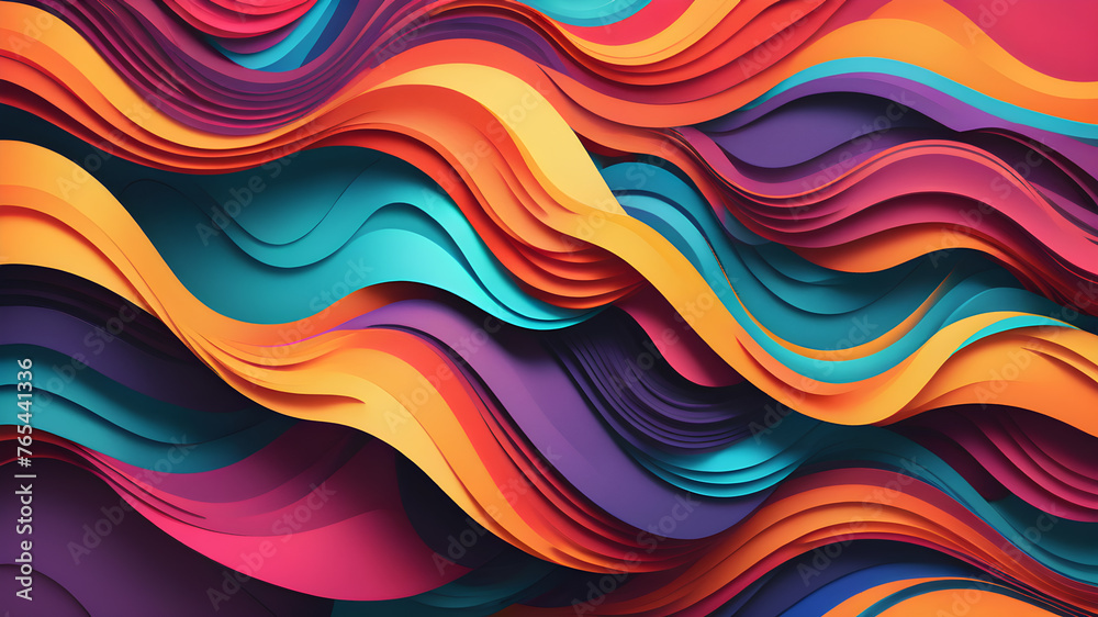  Artifical  generated wave design background. Abstract background wavy lines background . ai, AI generated image.