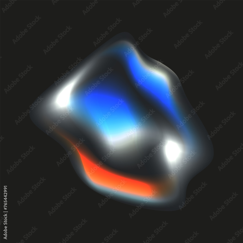 Distorted transparent Metallic Futuristic shape isolated black background. Creative 3D Swirl geometric form. Vector illustration can used web design. EPS 10 Distorted transparent Metallic Futuristic shape isolated black background. Creative 3D Swirl geometric form. Vector illustration can used web design. EPS 10