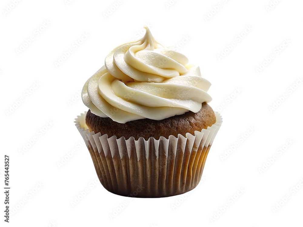 Cupcake with cream isolated on transparent background. Cupcake with cream isolated on transparent background.