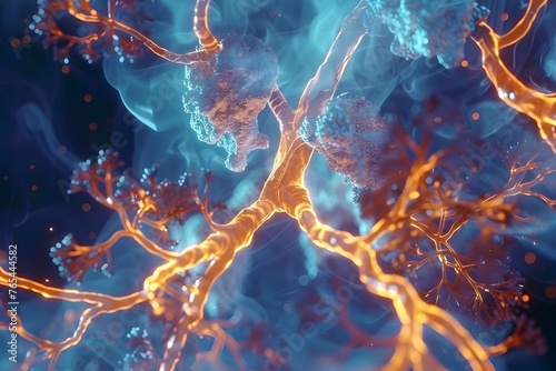 Intricate Bronchial Network in Dynamic 3D Medical Visualization photo