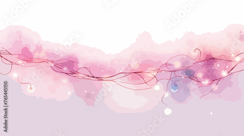 Lokii34 Pink Fairy Light Watercolor Flat vector 