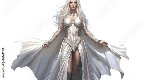 Lokii34 Portrait of a powerful fantasy dark elf female sorcer