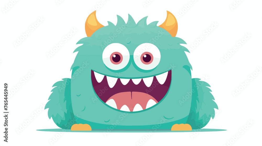 Lokii34 Scary monster Flat vector isolated on white background