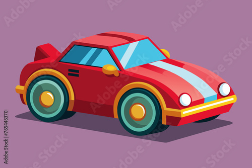 A toy car  vector arts illustration 