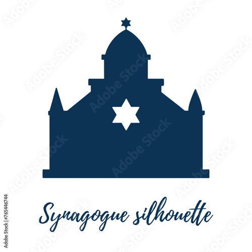 Churches illustrations. Synagogue. Vector silhouettes illustrations on a white background.
