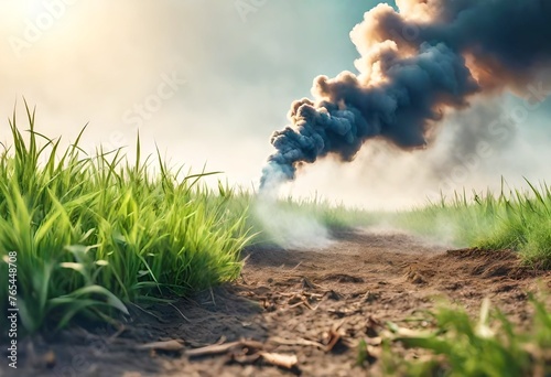 smoke in the grass