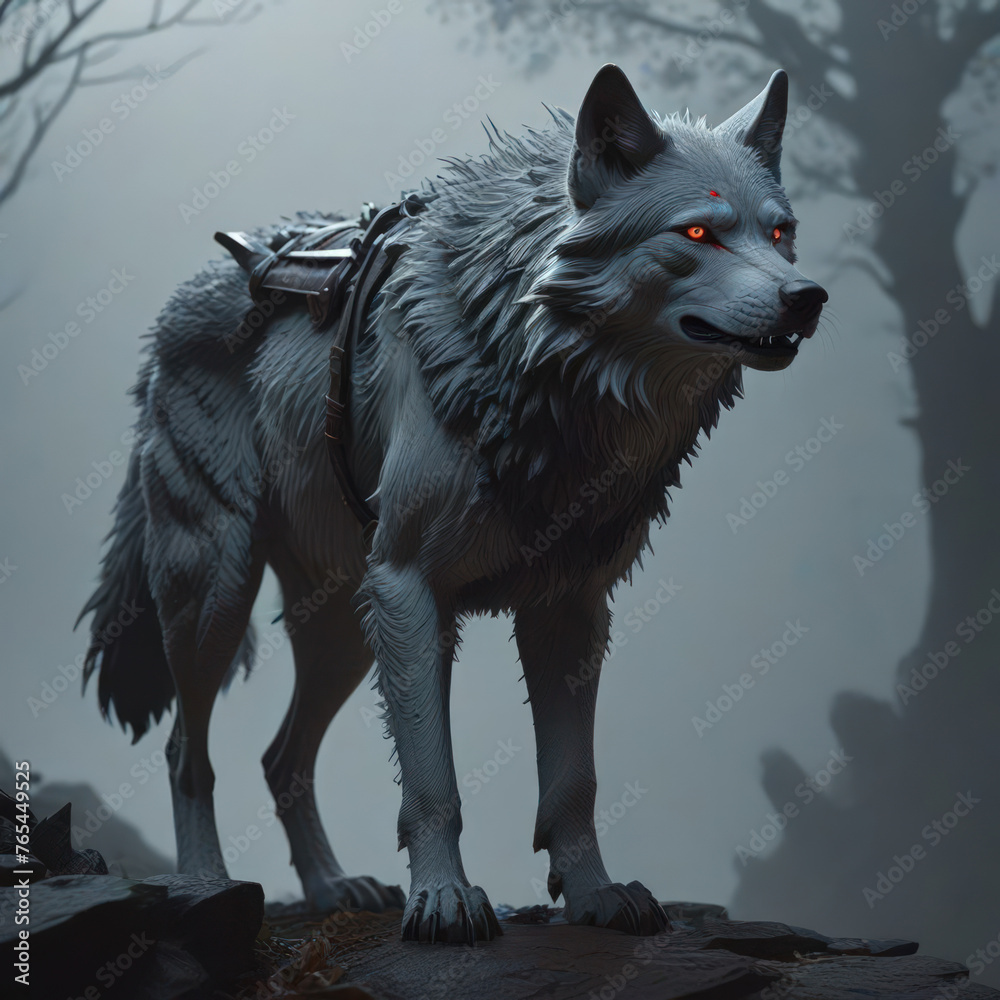 wolf in the night or wolf howling at night wolf in the night or wolf howling at night