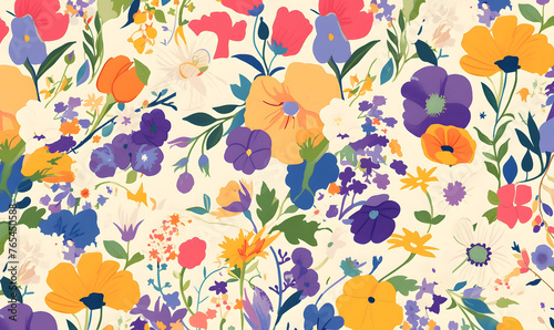Wallpaper Mural Floral Pattern,Generative AI  Torontodigital.ca