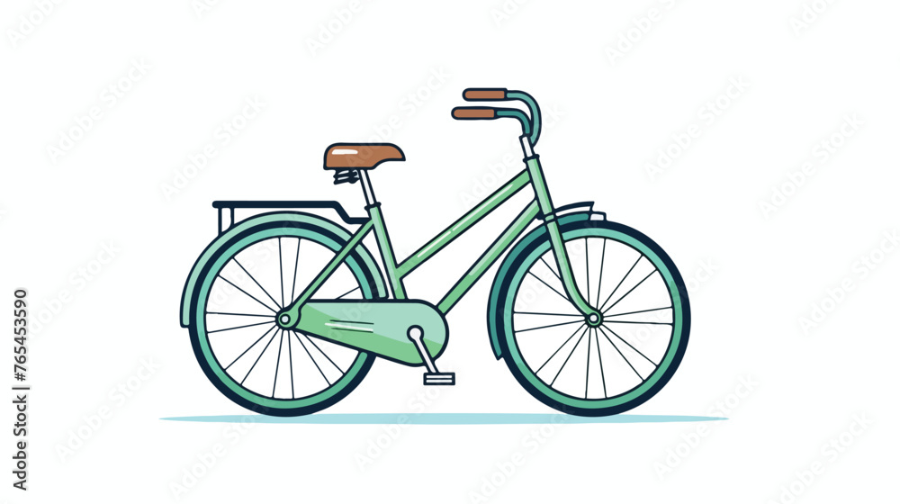 Bike isolated flat color icon flat vector