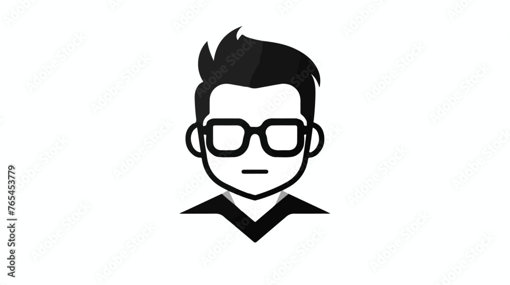 Black and white user icon or admin icon vector design
