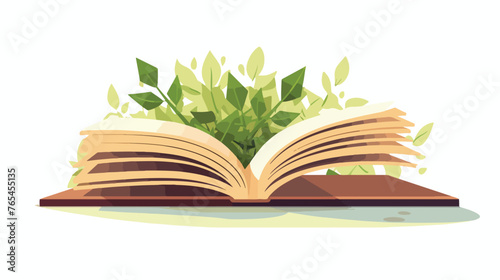 Book on white background. flat vector illustration f