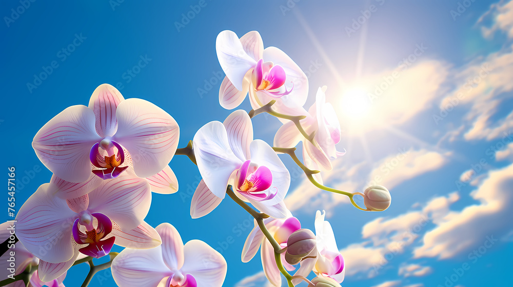 Beautiful blooming orchid with copy space Beautiful blooming orchid with copy space
