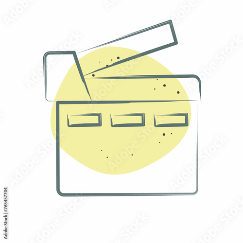 Icon Cinematographic. related to Podcast symbol. Color Spot Style. simple design editable. simple illustration