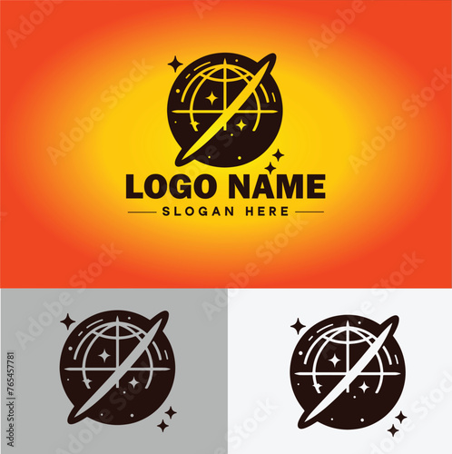 globe icon logo earth planet vector art graphics for business brand icon globe logo template