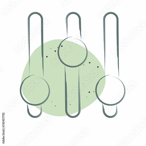 Icon Music Adjuster. related to Podcast symbol. Color Spot Style. simple design editable. simple illustration
