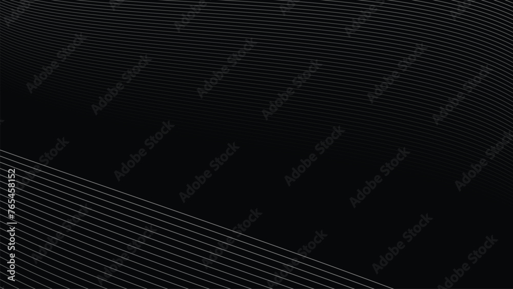 Black oblique curved lines background vector image Black oblique curved lines background vector image