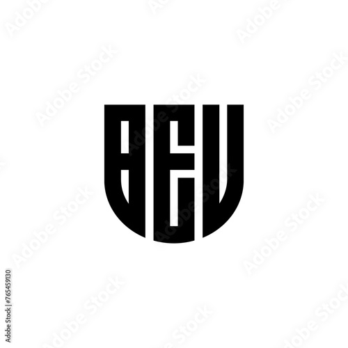 BEU letter logo design with white background in illustrator, cube logo, vector logo, modern alphabet font overlap style. calligraphy designs for logo, Poster, Invitation, etc. photo