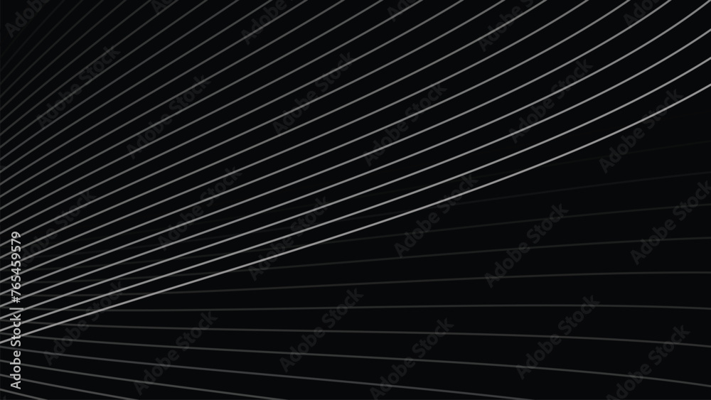 Black oblique curved lines background vector image Black oblique curved lines background vector image