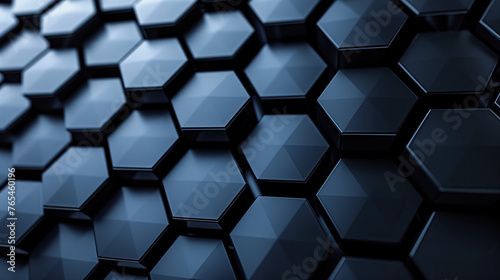 Close-up of a 3D hexagonal pattern