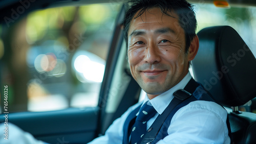 笑顔のタクシー運転手 © yapiko