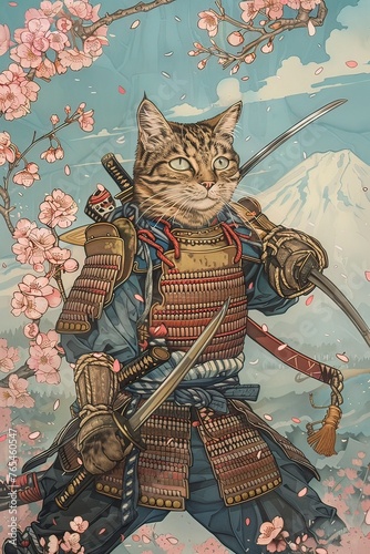 AI un gatto come un samurai 02