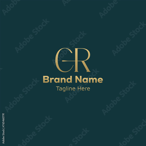 Initial based creative CR logo