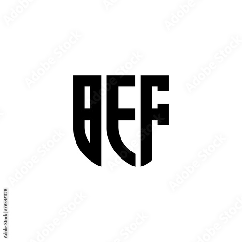 BFF letter logo design with white background in illustrator, cube logo, vector logo, modern alphabet font overlap style. calligraphy designs for logo, Poster, Invitation, etc.