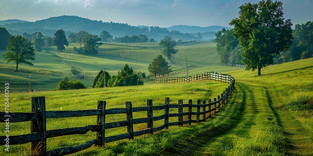 Equine Barrier Winds its Way Across the Countryside in the Bluegrass State.