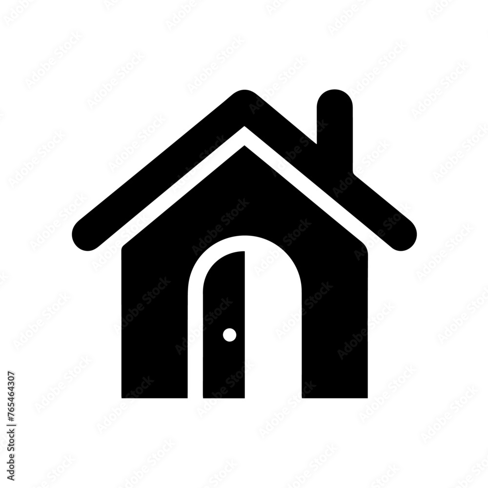 Simple Home Icon isolated on white. Simple Home Icon isolated on white.