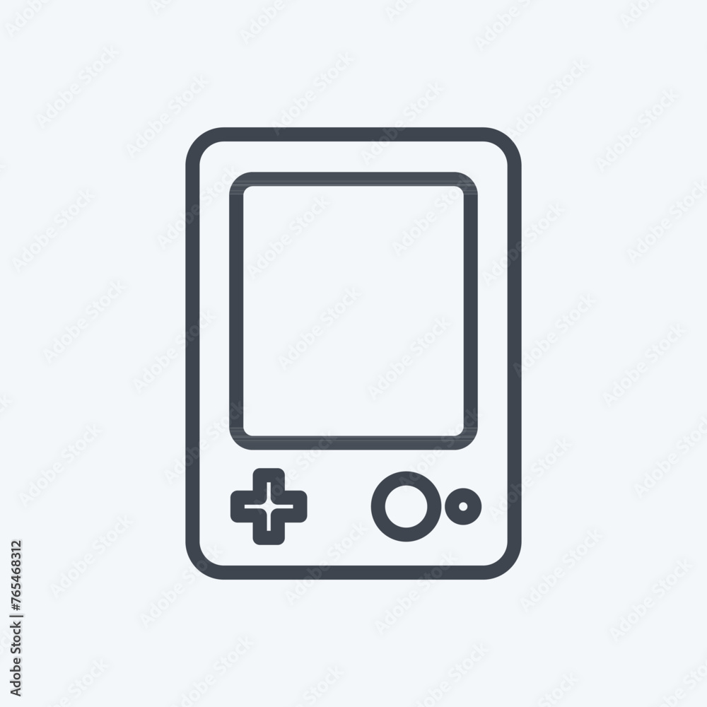 Icon Brick Game. suitable for Toy symbol. line style. simple design editable. design template vector. simple symbol illustration Icon Brick Game. suitable for Toy symbol. line style. simple design editable. design template vector. simple symbol illustration
