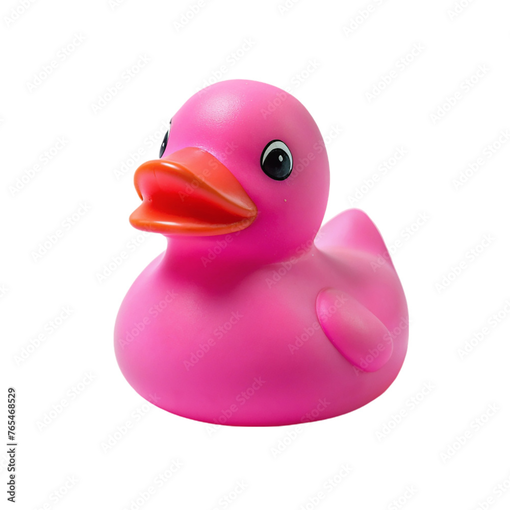 Pink rubber duck toy isolated on transparent background. Pink rubber duck toy isolated on transparent background.