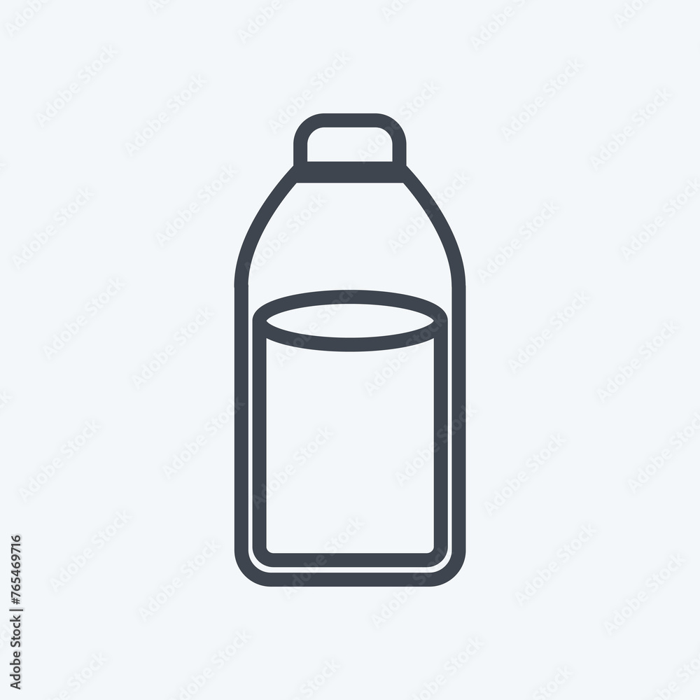 Icon Milk Bottle. suitable for Garden symbol. line style. simple design editable. design template vector. simple symbol illustration