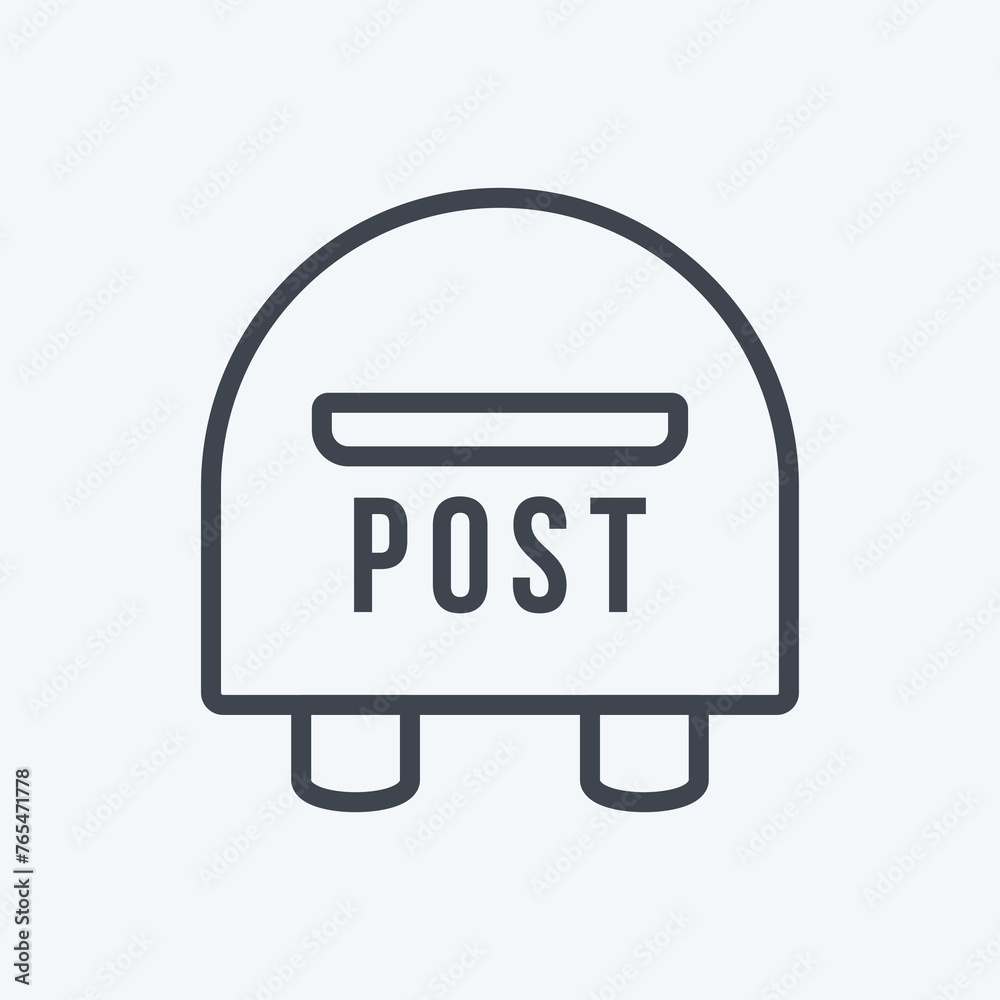 Icon Letterbox. suitable for Home symbol. line style. simple design editable. design template vector. simple symbol illustration Icon Letterbox. suitable for Home symbol. line style. simple design editable. design template vector. simple symbol illustration