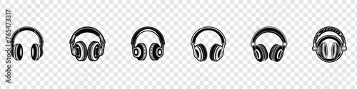 headphones icon.  headphones icon. Headphone Isolated Flat Web Mobile Icon, Headphone icon vector,Headphones earphones flat icon. Headset silhouette, Headphones icon, music icon, icon music