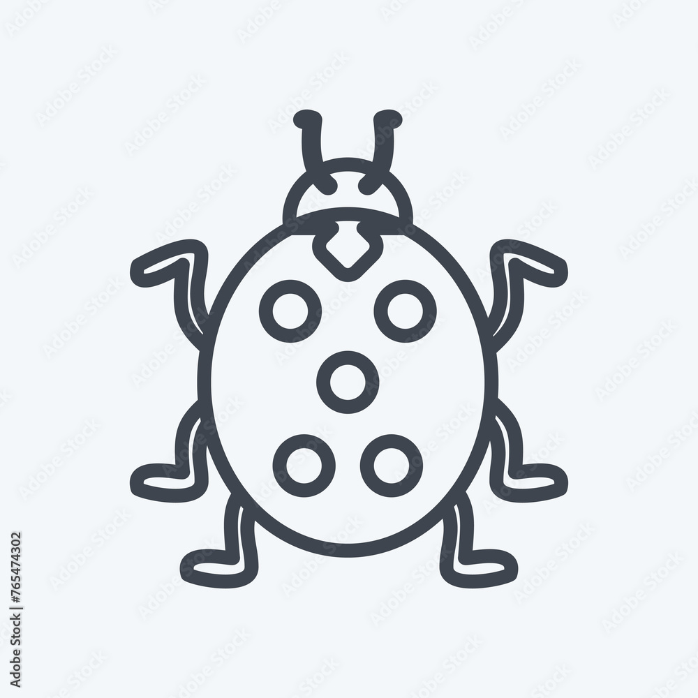 Icon Insect. suitable for garden symbol. line style. simple design editable. design template vector. simple symbol illustration Icon Insect. suitable for garden symbol. line style. simple design editable. design template vector. simple symbol illustration