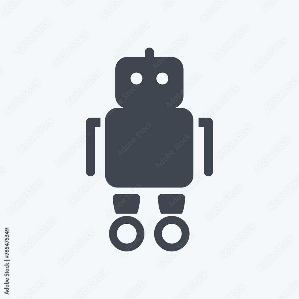 Icon Robot. suitable for Toy symbol. glyph style. simple design editable. design template vector. simple symbol illustration