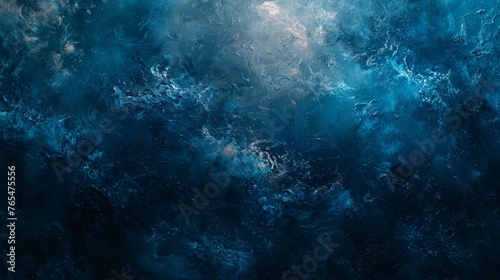 Blue dark black blurred background with light blue blur © DZMITRY