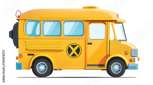 school bus on the street or yellow bus or yellow bus on the street or back to school or school bus isolated on white