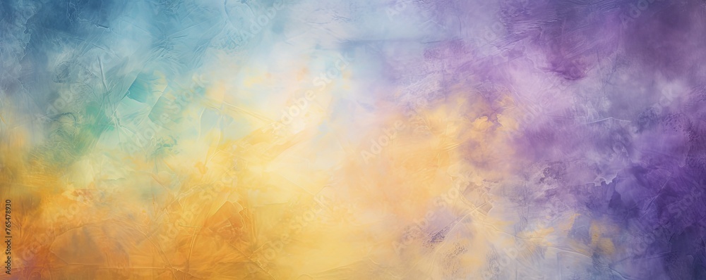 Tan and yellow watercolour splatter background, purple yellow