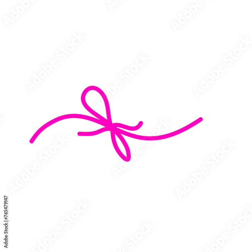 Colorful Ribbons For Gifts, Bow Line Icon