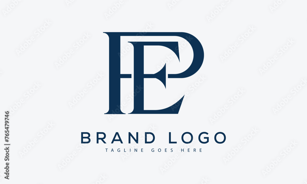 letter PE logo design vector template design for brand.