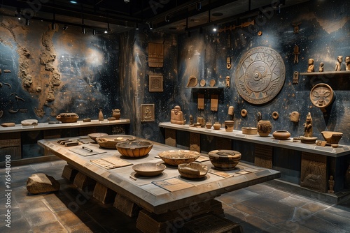 Pottery Galore: A Room Filled With Displayed Artifacts