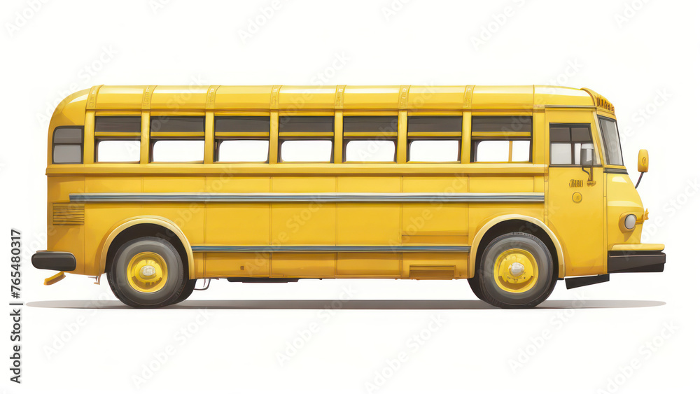 yellow school bus isolated or yellow school bus