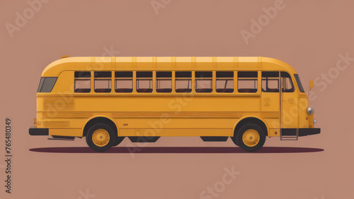 yellow school bus isolated or yellow school bus