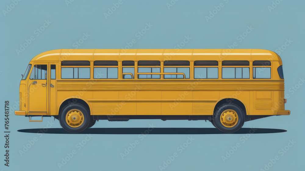 yellow school bus isolated or yellow school bus